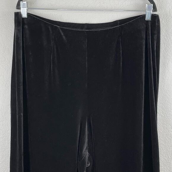 Vintage Maggie Sweet Black Elastic Waist Velvet Pull On Stretch Pants Plus 1X - Picture 5 of 11